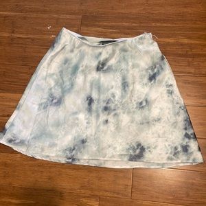 Satin blue tie dye skirt